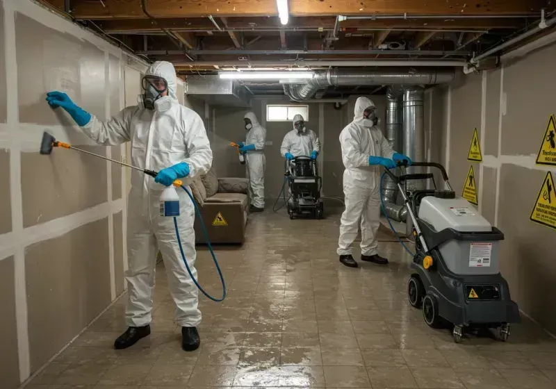 Basement Moisture Removal and Structural Drying process in Breezy Point, MN